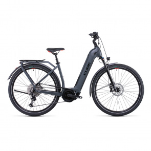 Cube Touring Hybrid EXC 500 Easy Entry Elektrische Fiets Grijs/Rood 2022